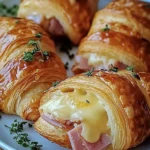 Baked Ham and Cheese Croissants