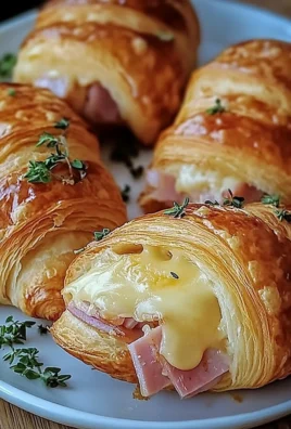 Baked Ham and Cheese Croissants