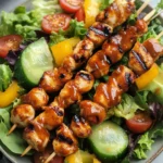 BBQ Chicken Skewer Salad