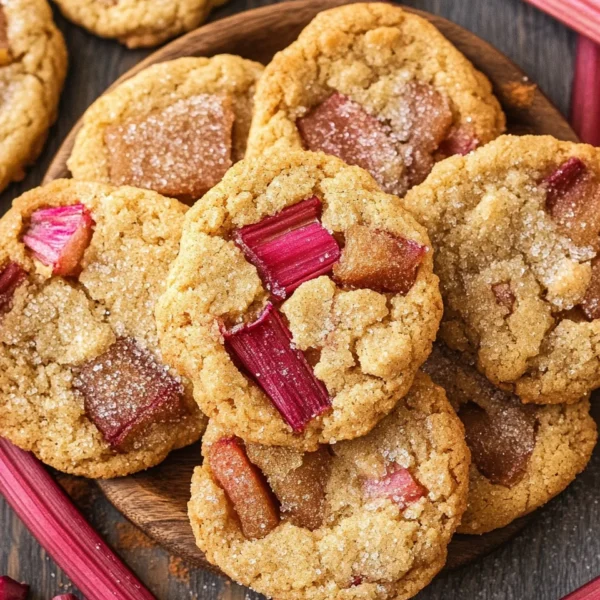Brown Sugar Rhubarb Cookies
