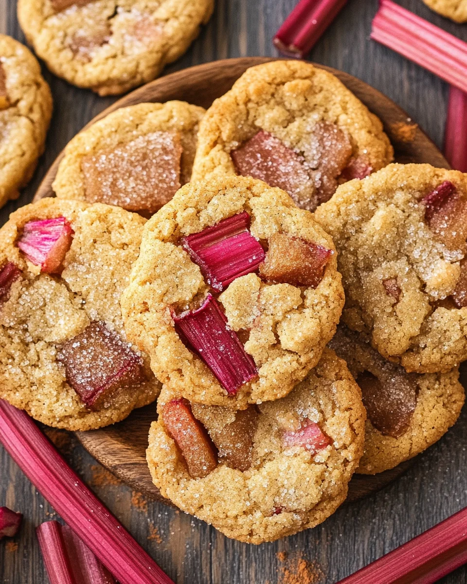 Brown Sugar Rhubarb Cookies