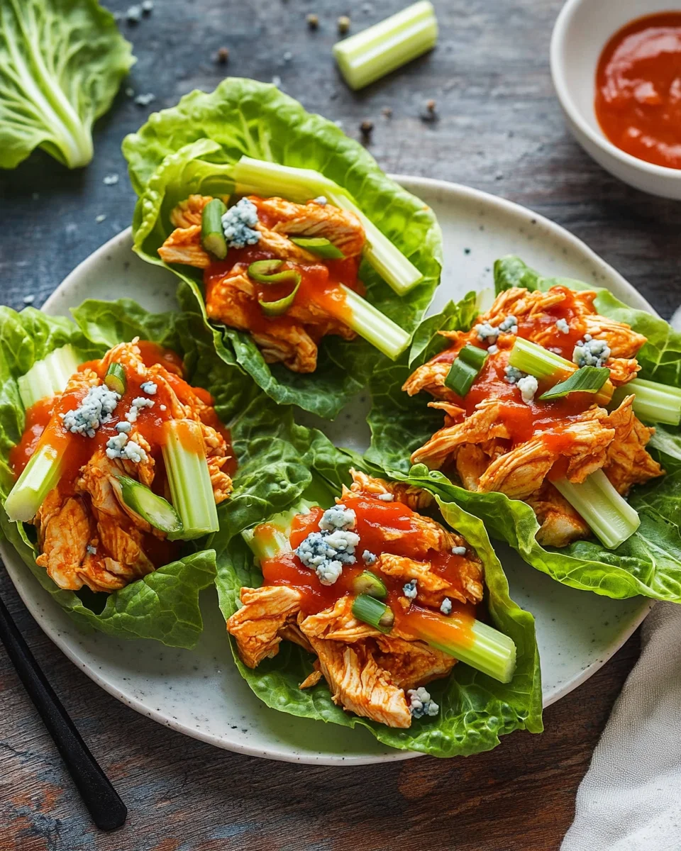 Buffalo Chicken Lettuce Wraps