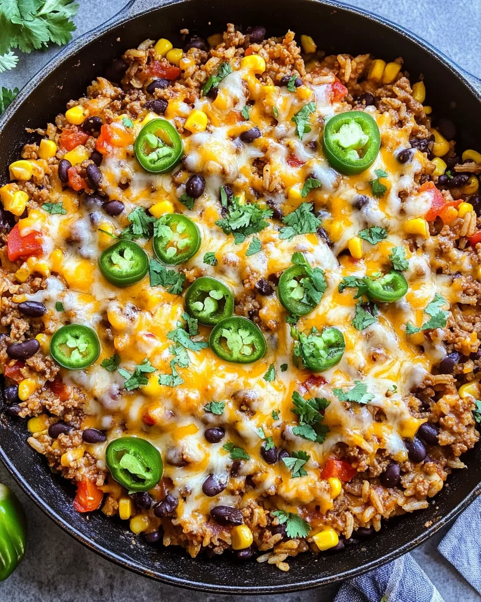Cheesy Taco Rice Skillet