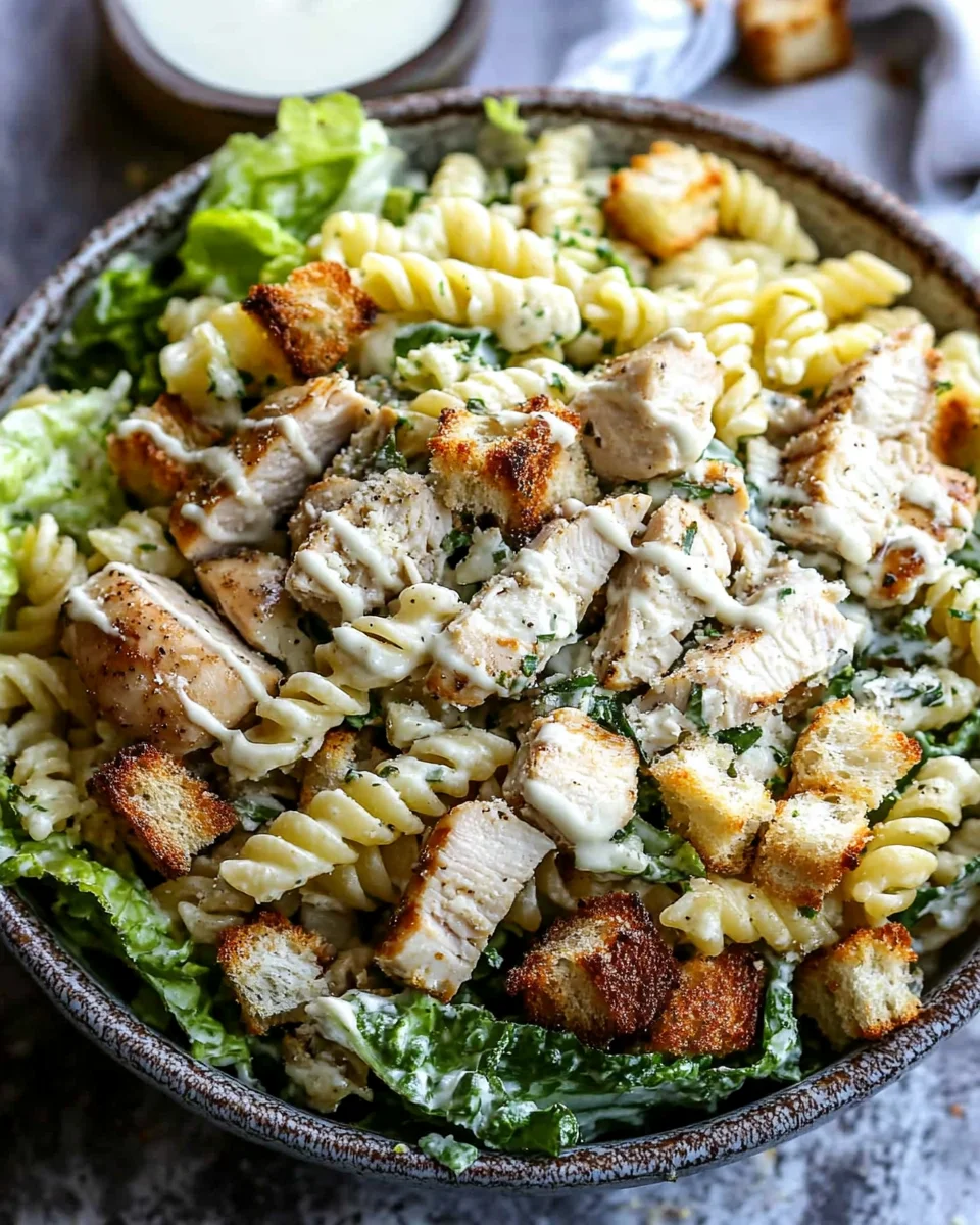 Chicken Caesar Pasta Salad