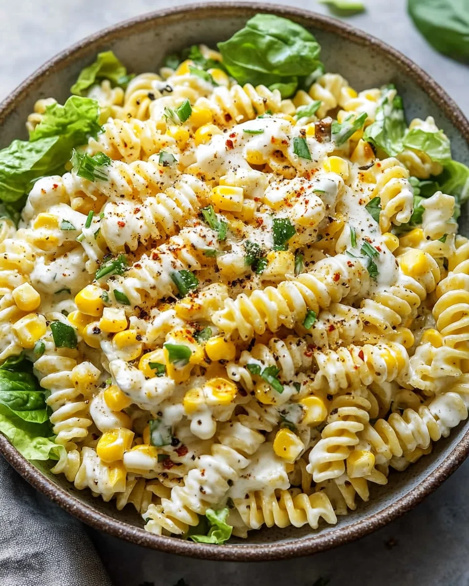 Creamy Street Corn Pasta Salad