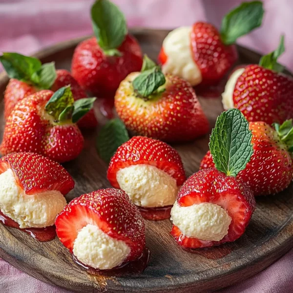 Deviled Strawberries (Made with a Cheesecake Filling)