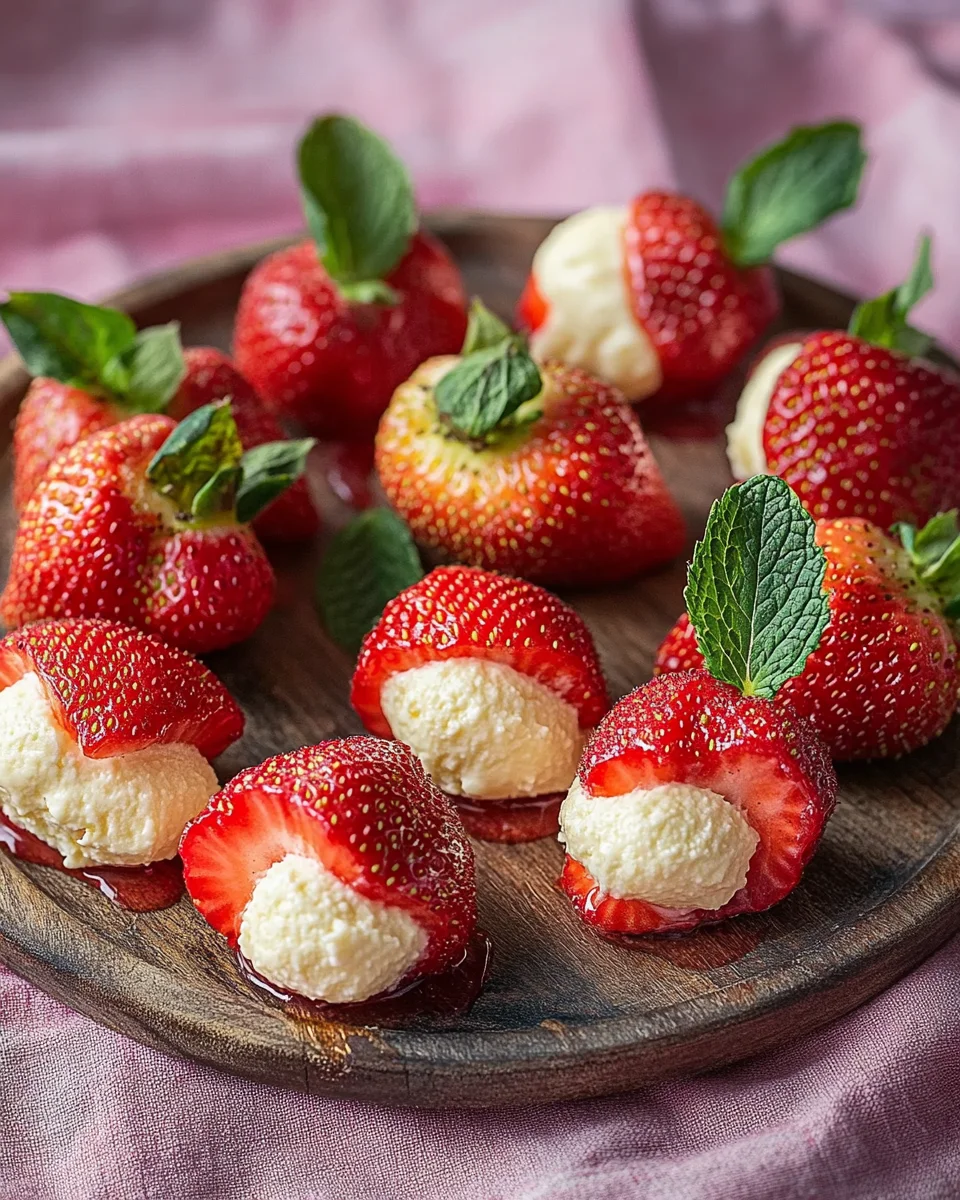 Deviled Strawberries (Made with a Cheesecake Filling)
