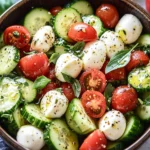Fresh Cucumber Caprese Salad