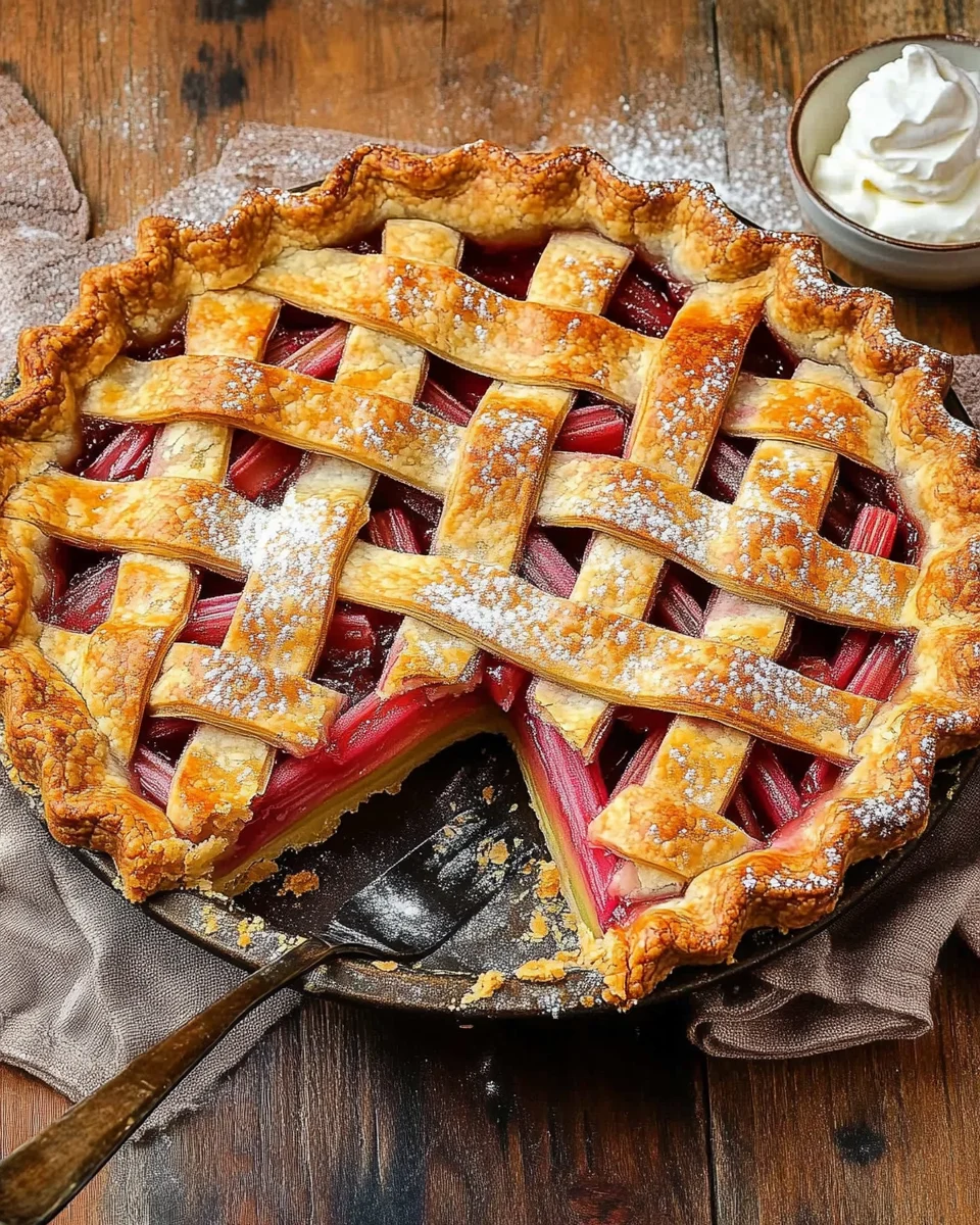 Fresh Rhubarb Pie