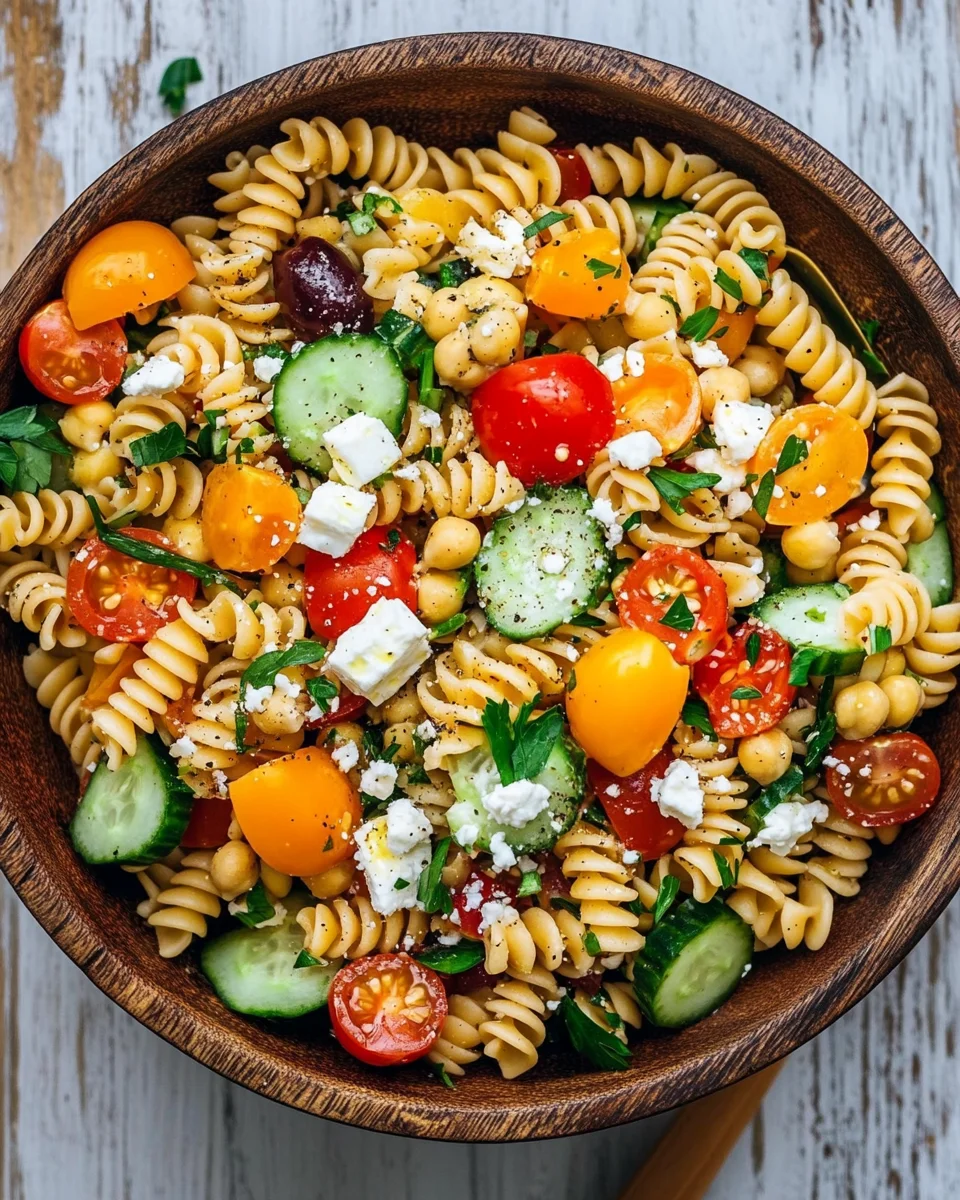 Healthy Greek Pasta Salad