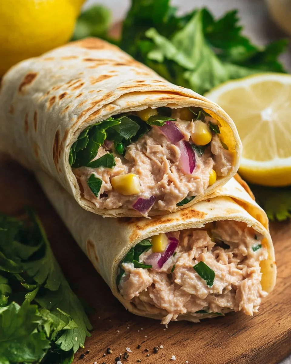 Healthy Tuna Melt Wrap Recipe, Easy 10 Minute Lunch