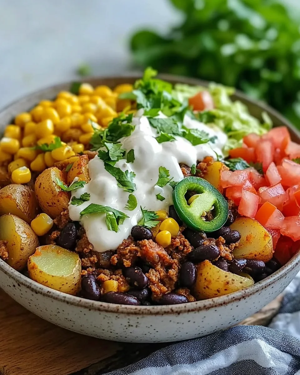 Loaded Potato Taco Bowl