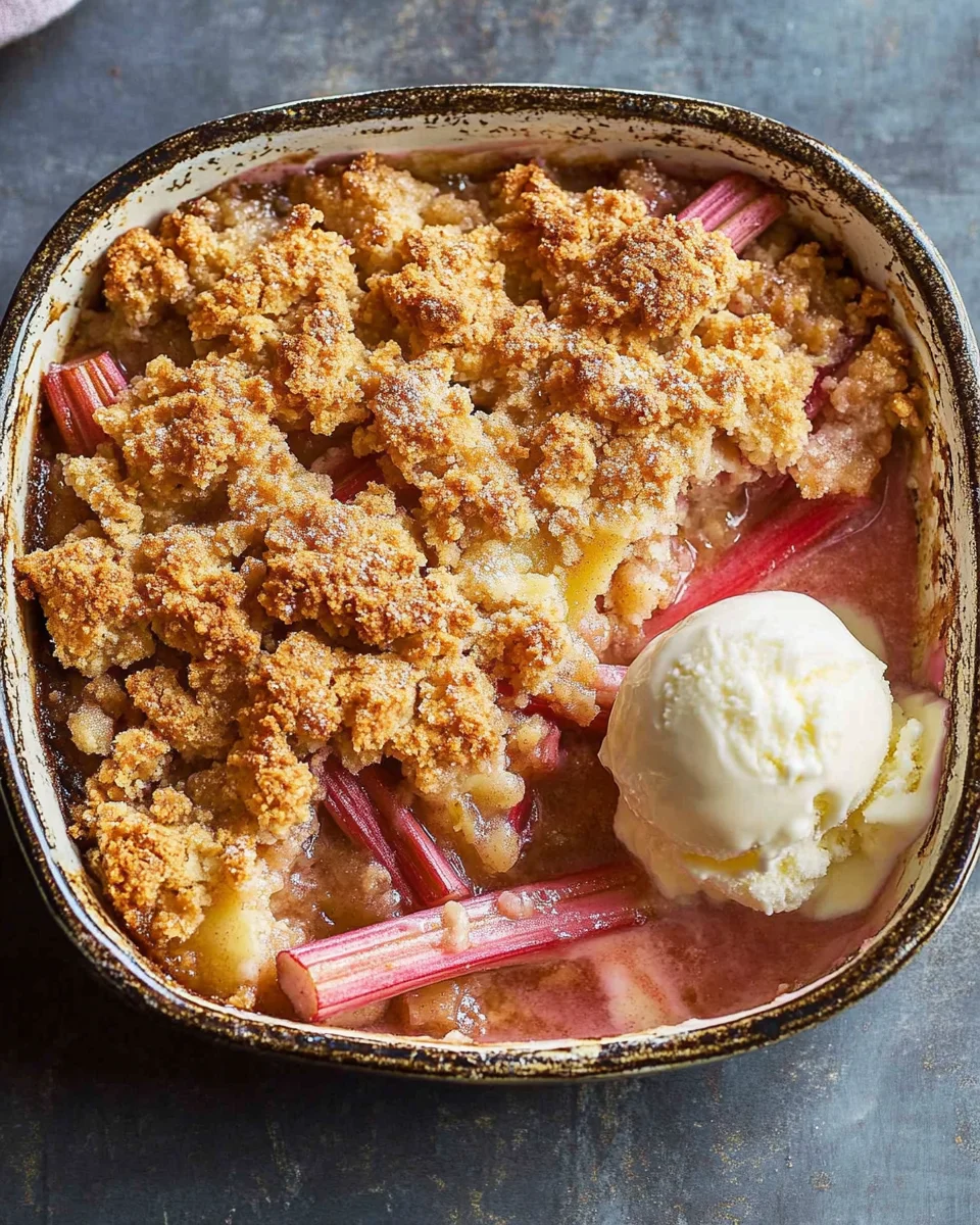 Old-Fashioned Rhubarb Crumble