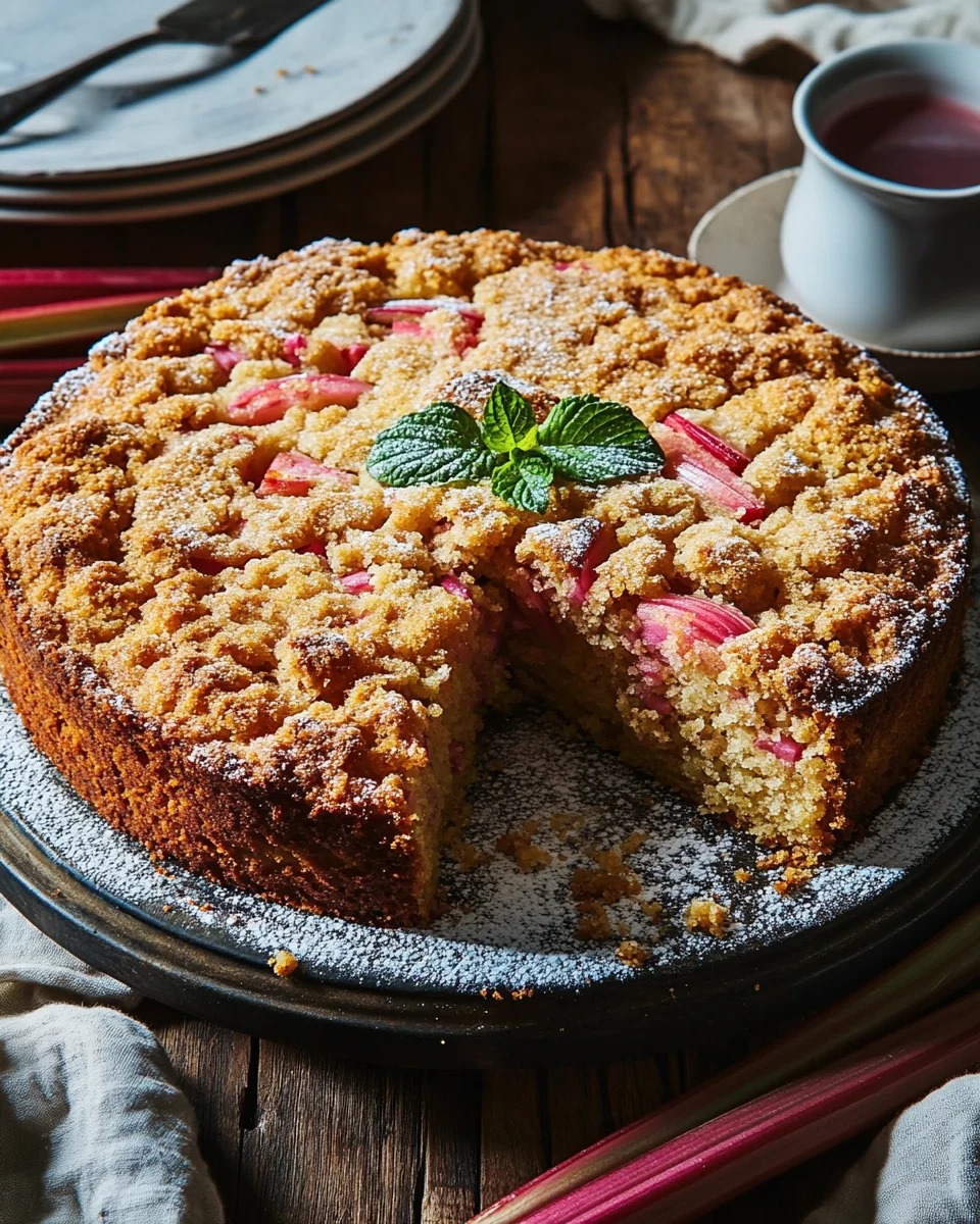 Rhubarb Coffee Cake Recipe