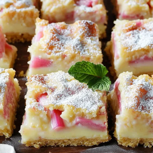 Rhubarb Custard Bars