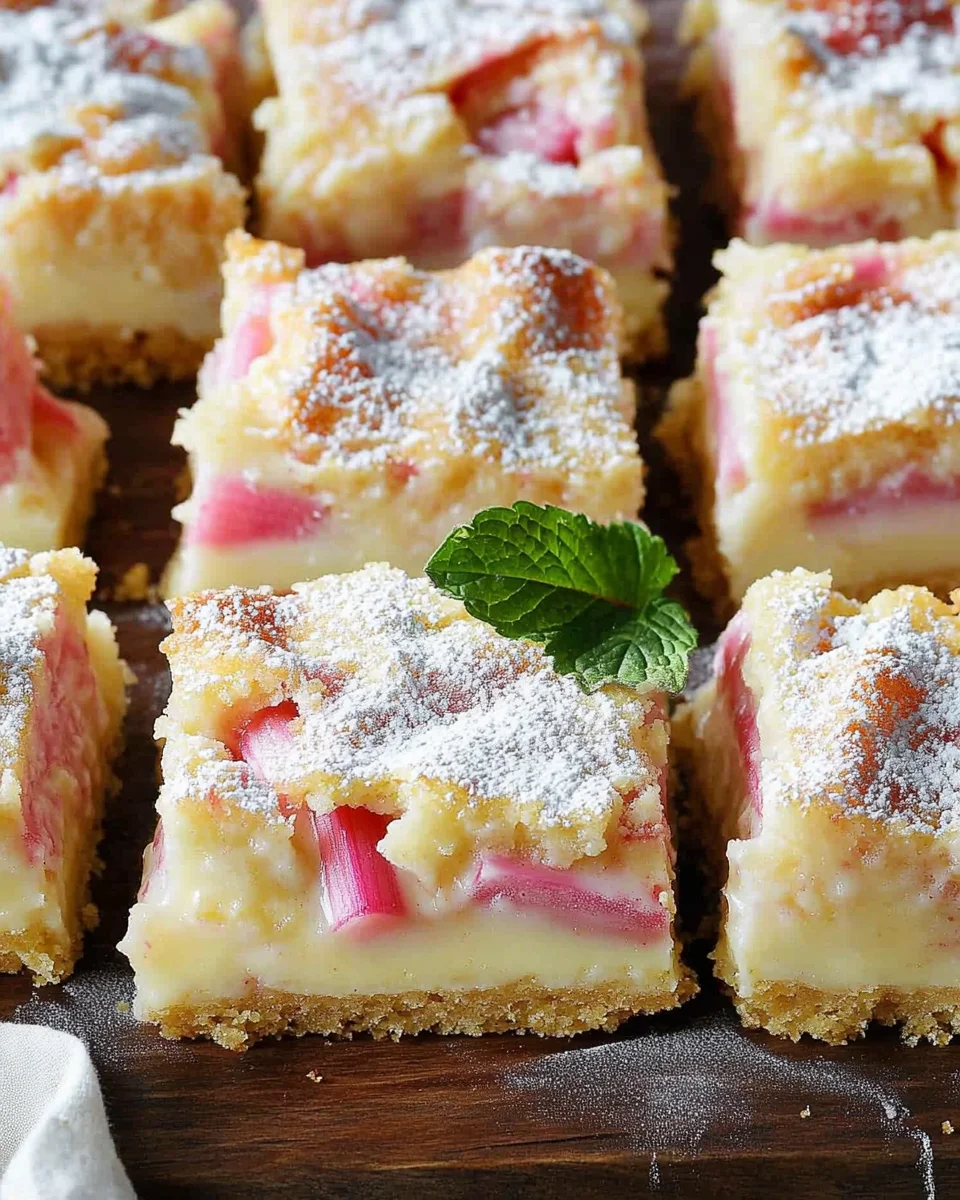 Rhubarb Custard Bars