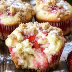 Strawberry Cream Cheese Muffins with Streusel Crumb Topping
