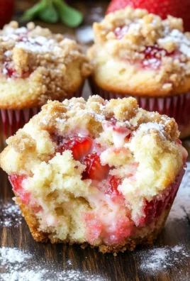 Strawberry Cream Cheese Muffins with Streusel Crumb Topping