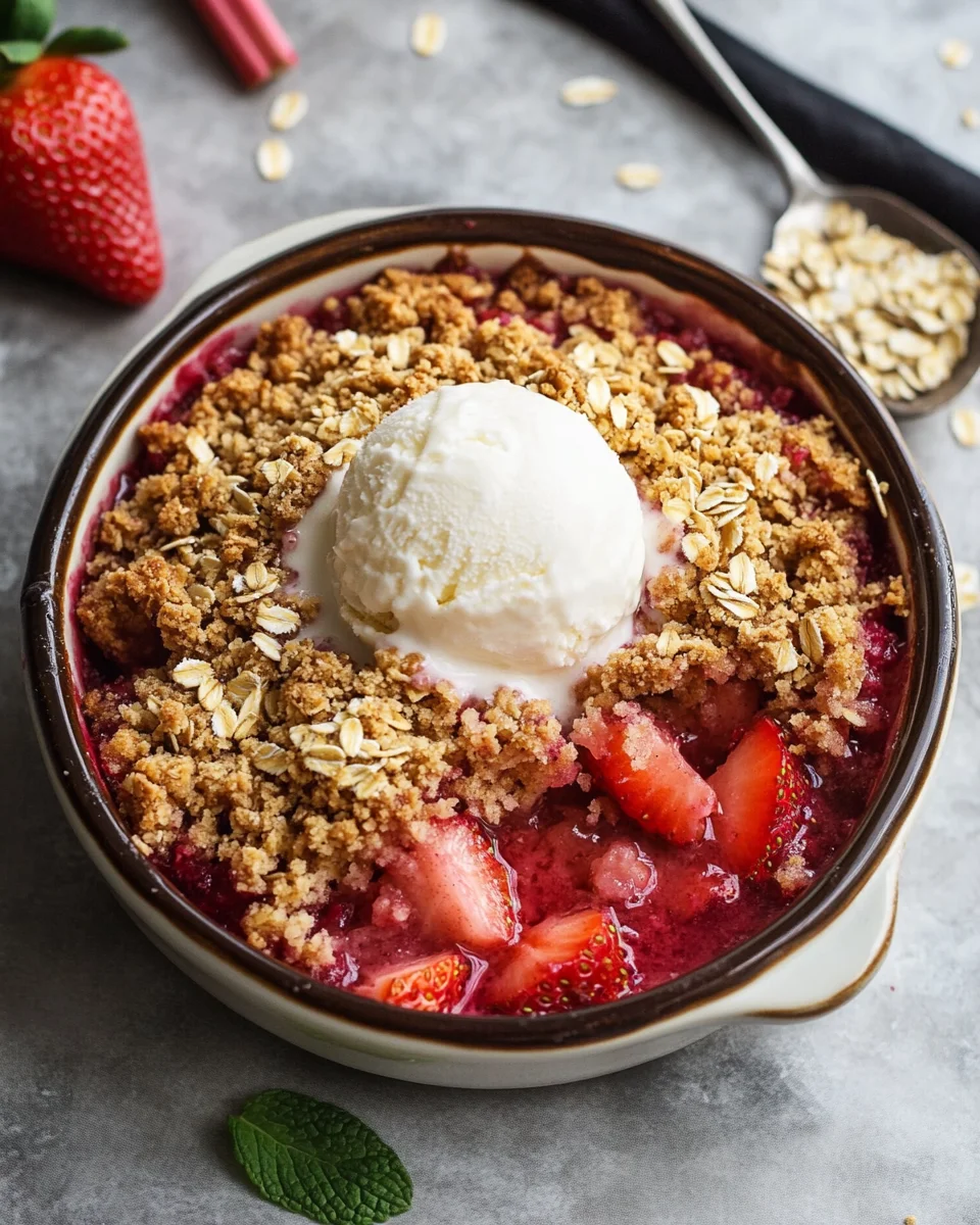 Strawberry Rhubarb Crisp