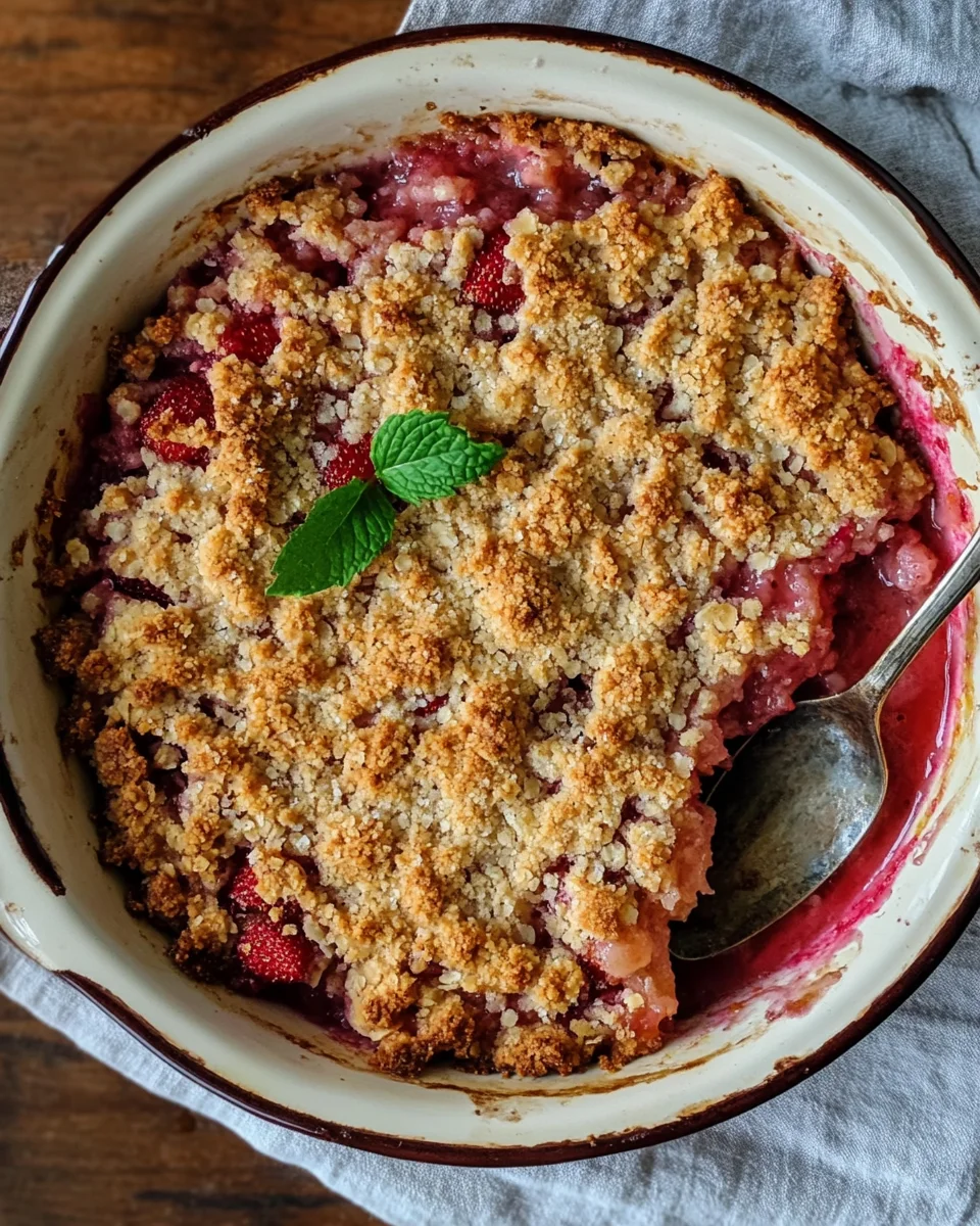 Strawberry Rhubarb Crumble