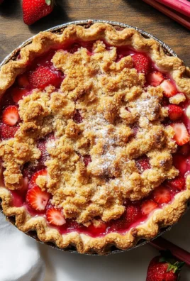 Strawberry Rhubarb Pie with Crumb Topping