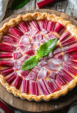 Sweet Rhubarb Custard Tart