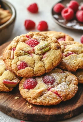 XXL Rhubarb Raspberry Cookies