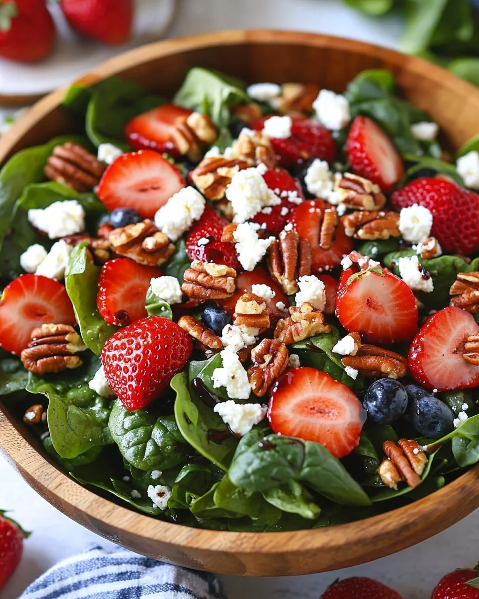 15-Minute Strawberry Spinach Salad