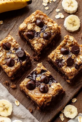 4 Ingredient Peanut Butter Banana Bars Recipe