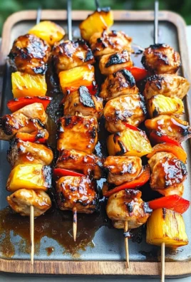 BBQ Pineapple Chicken Kabobs