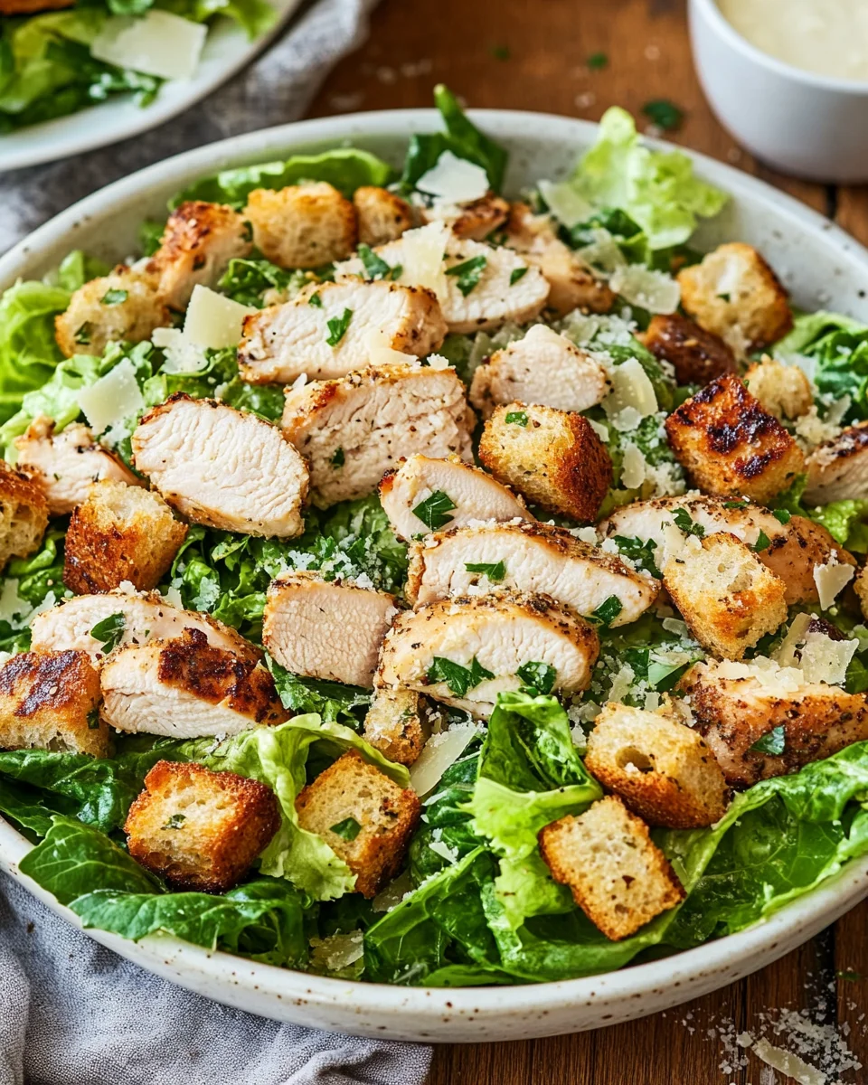 Best Chicken Caesar Salad with Homemade Croutons