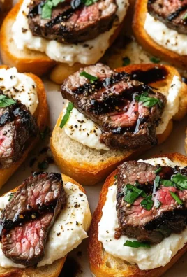 Burrata and Steak Crostini