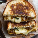 Caramelized Onion and Apple Grilled Cheese Sandwich