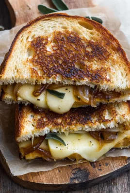 Caramelized Onion and Apple Grilled Cheese Sandwich