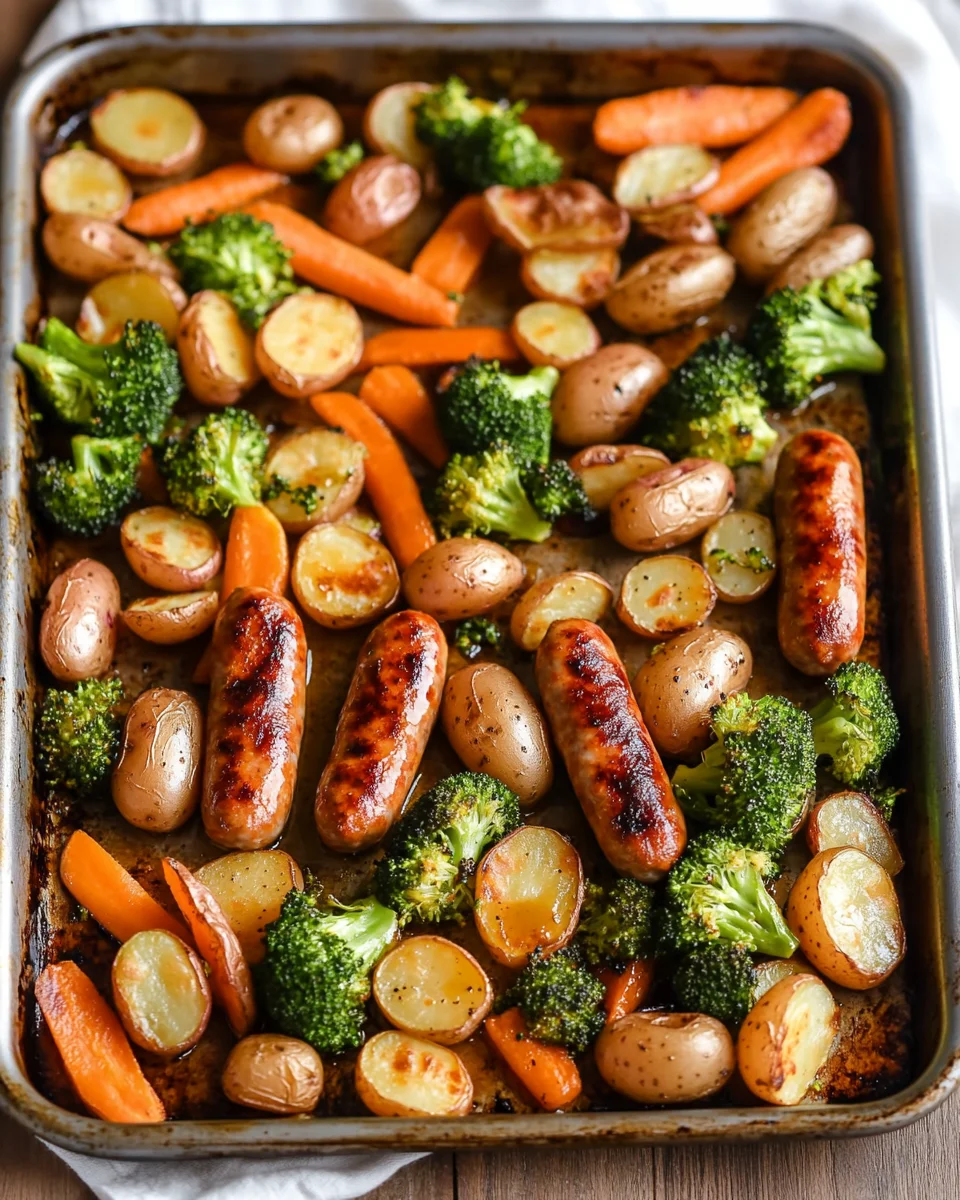 Chicken Apple Sausage Sheet Pan Dinner