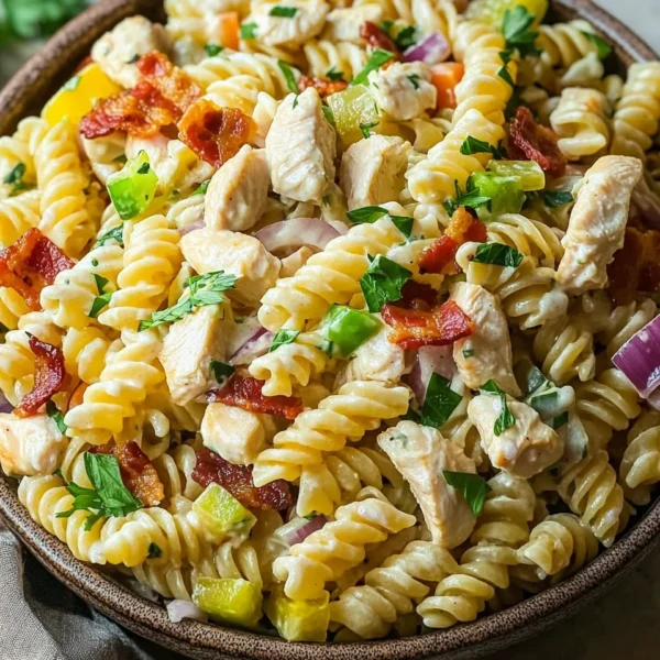 Chicken Bacon Ranch Pasta Salad