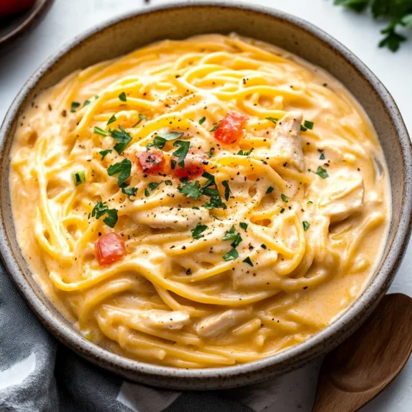 Crock Pot Cheesy Chicken Spaghetti Recipe