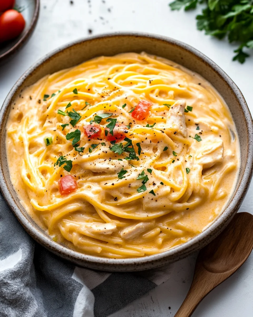 Crock Pot Cheesy Chicken Spaghetti Recipe
