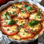 Easy Crustless Tomato Pie