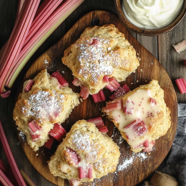 Easy Rhubarb Scones