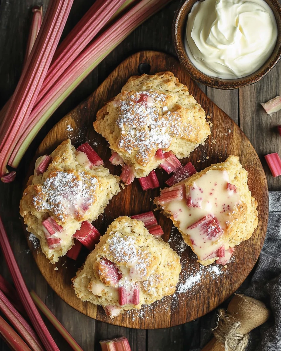 Easy Rhubarb Scones