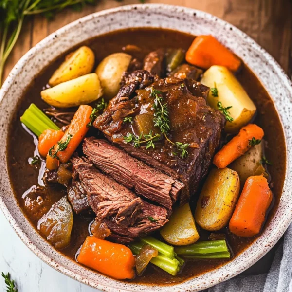 Easy Slow Cooker Pot Roast Recipe With Vegetables