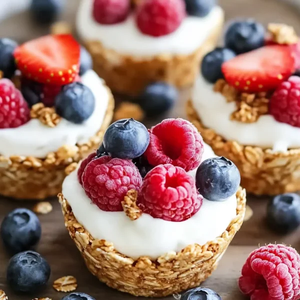 Frozen Yogurt Granola Cups