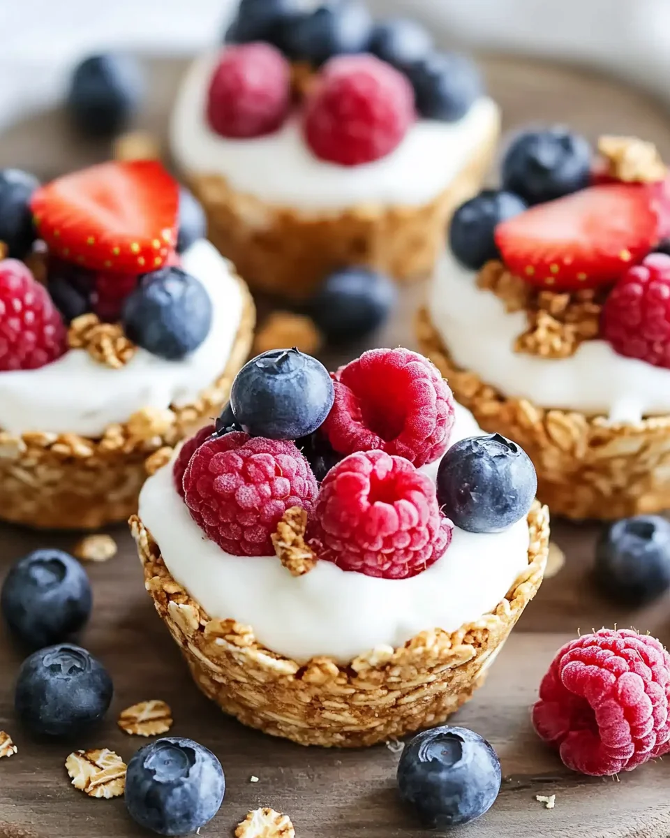 Frozen Yogurt Granola Cups
