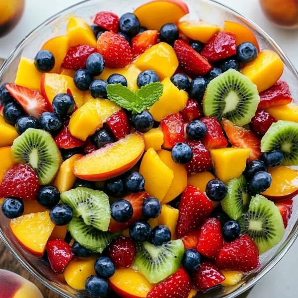 Fruit Salad with Honey Lime Dressing