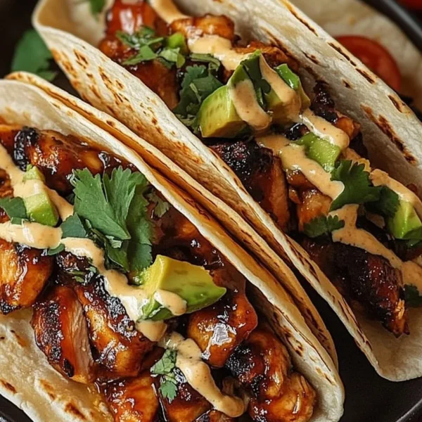 Garlic Butter Honey BBQ Chicken Tacos: Sweet, Savory & Irresistible!