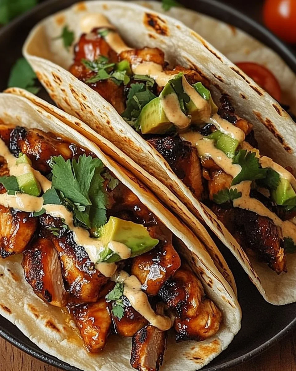 Garlic Butter Honey BBQ Chicken Tacos: Sweet, Savory & Irresistible!