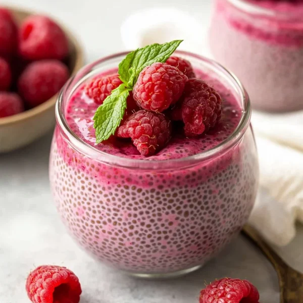 Healthy Raspberry Chia Pudding Recipe