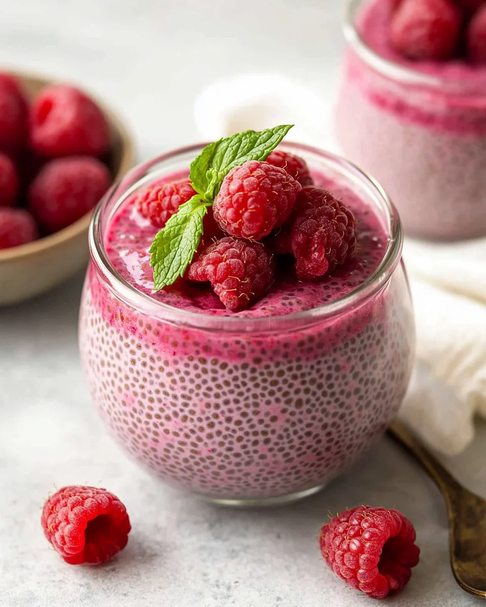 Healthy Raspberry Chia Pudding Recipe
