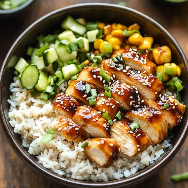 Honey BBQ Chicken Rice Bowl